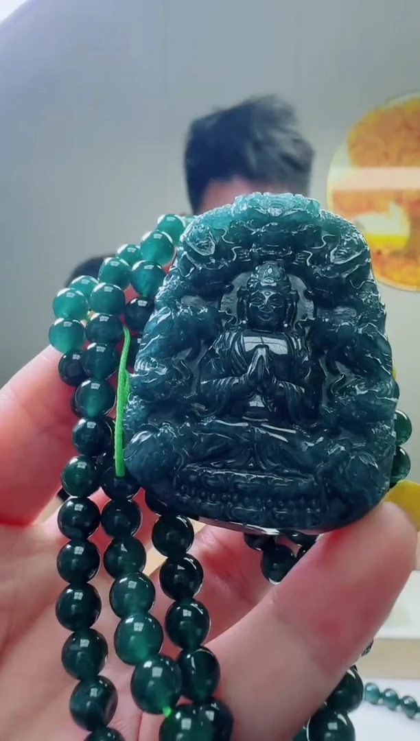 颈饰未镶嵌翡翠天然A货翡翠  多样性随机发其一