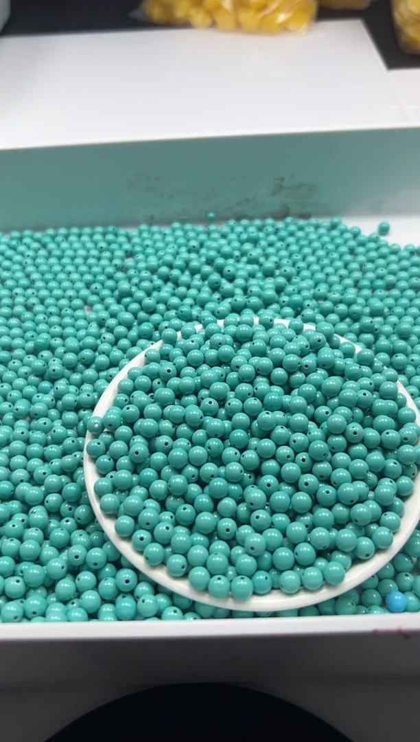 未镶嵌颈饰玛瑙/玉髓w821高瓷绿*松6mm*30颗