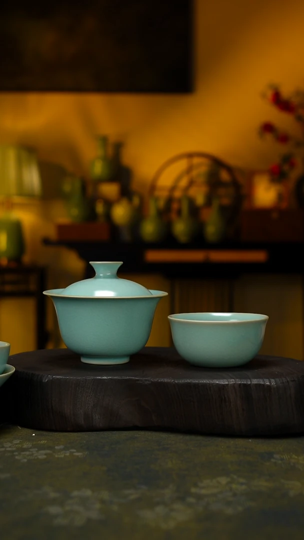 杯子瓷鱼子纹元宝两才-微微的不完美