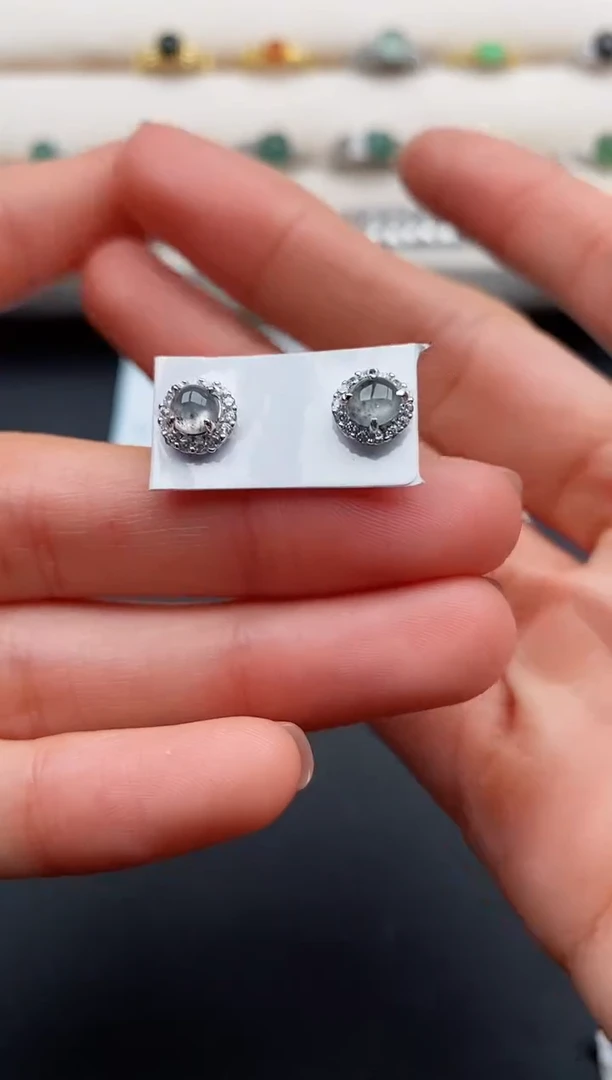 银S925镶嵌戒指翡翠22222222+8