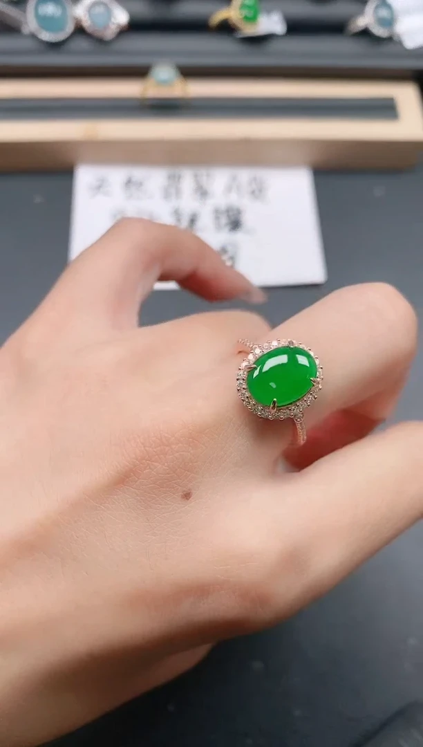 银S925镶嵌戒指翡翠1111