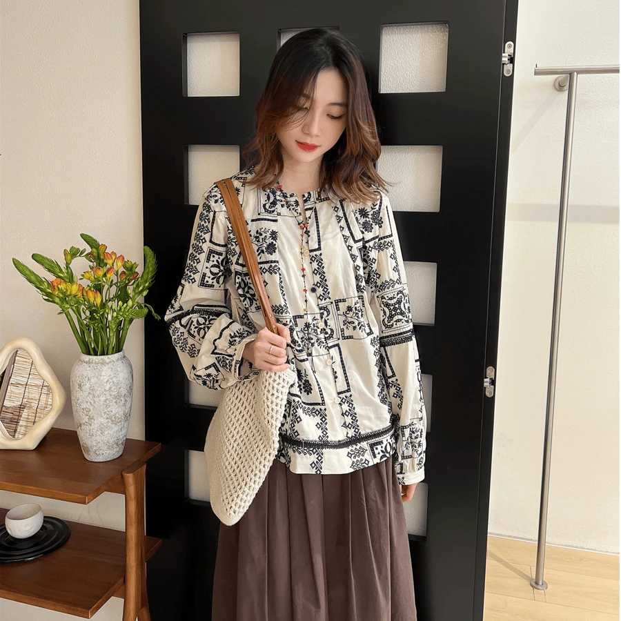 RAW STONE 25春夏镂空蕾丝拼接装饰法式上衣百搭休闲随性