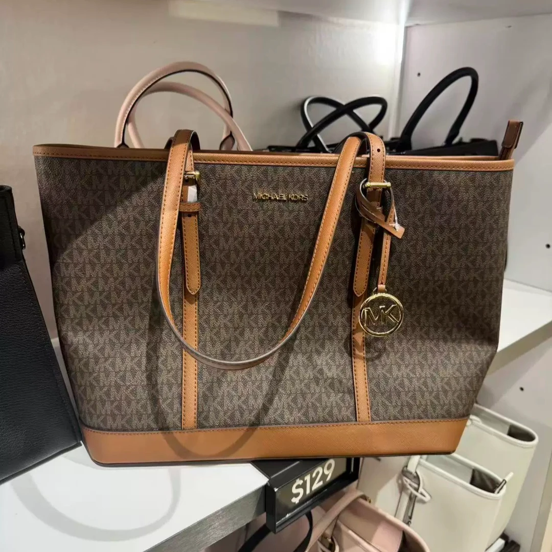 34*16*30/MICHAEL KORS迈克高仕Travel大号Logo坠饰单肩包粉色