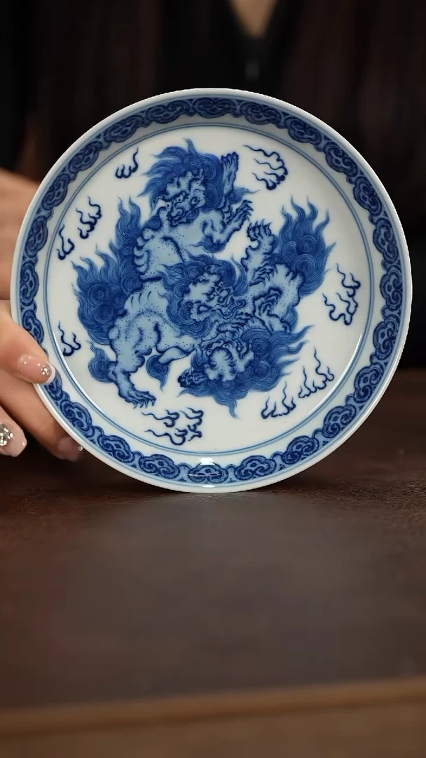 【闪购商品】博瑞堂青花狮子壶承