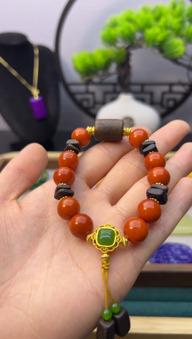 【闪购商品】蜜蜡手链14K金镶嵌S210