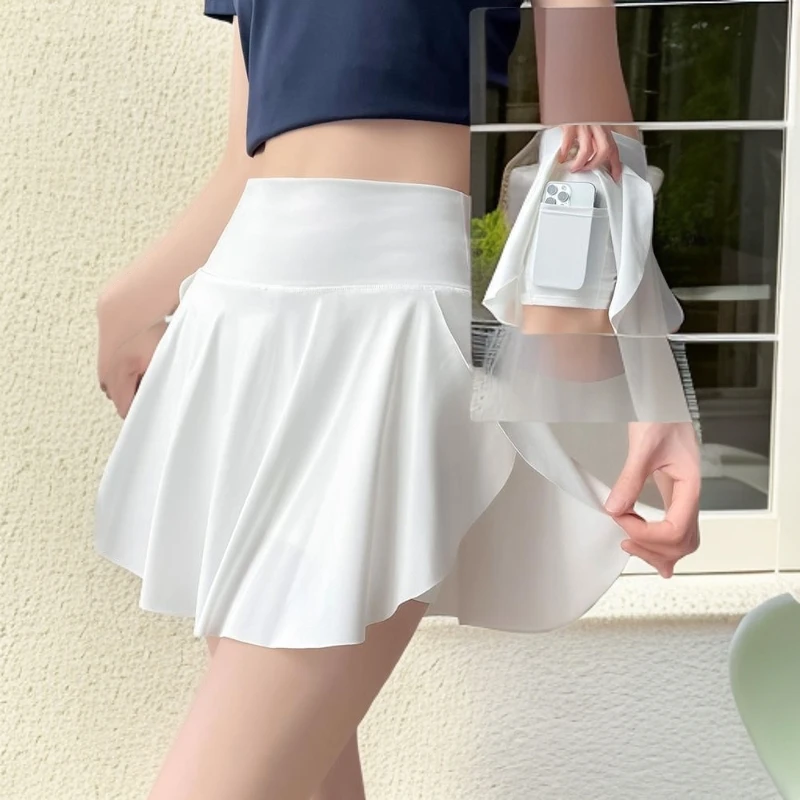 专业羽毛球t恤女2025新款跑步网球运动套装健身衣速干白色瑜伽裤