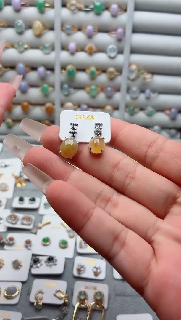 银S925镶嵌戒指翡翠祈***g.