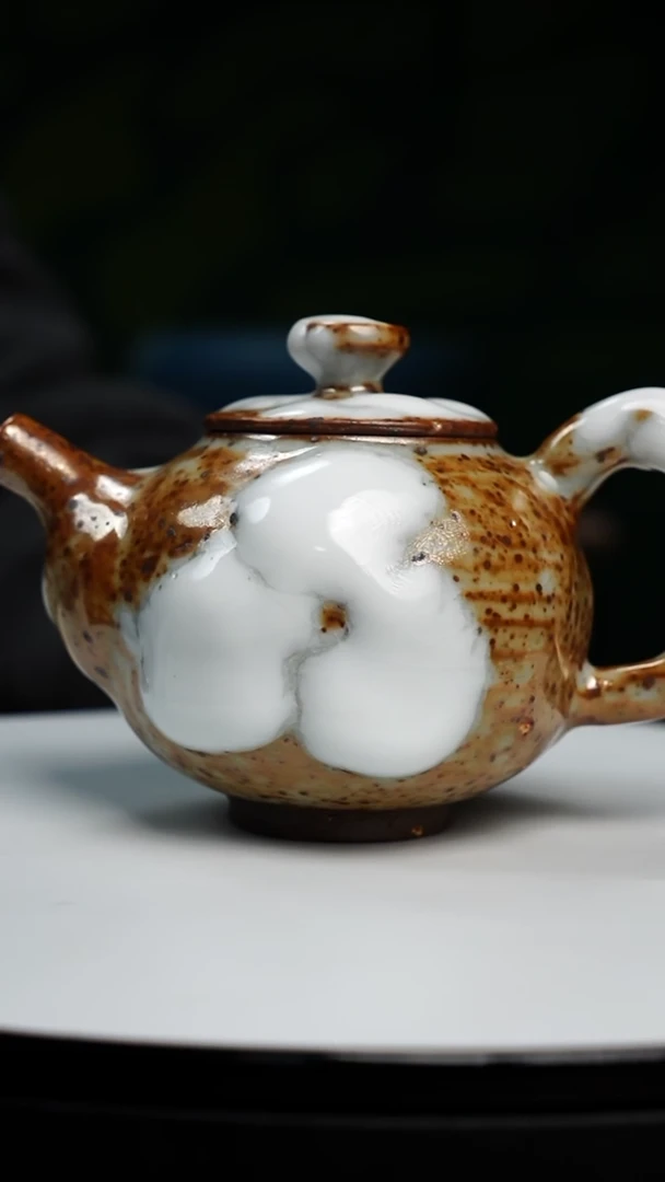 【闪购商品】吴远中未名窑蒙涛堆釉志野壶