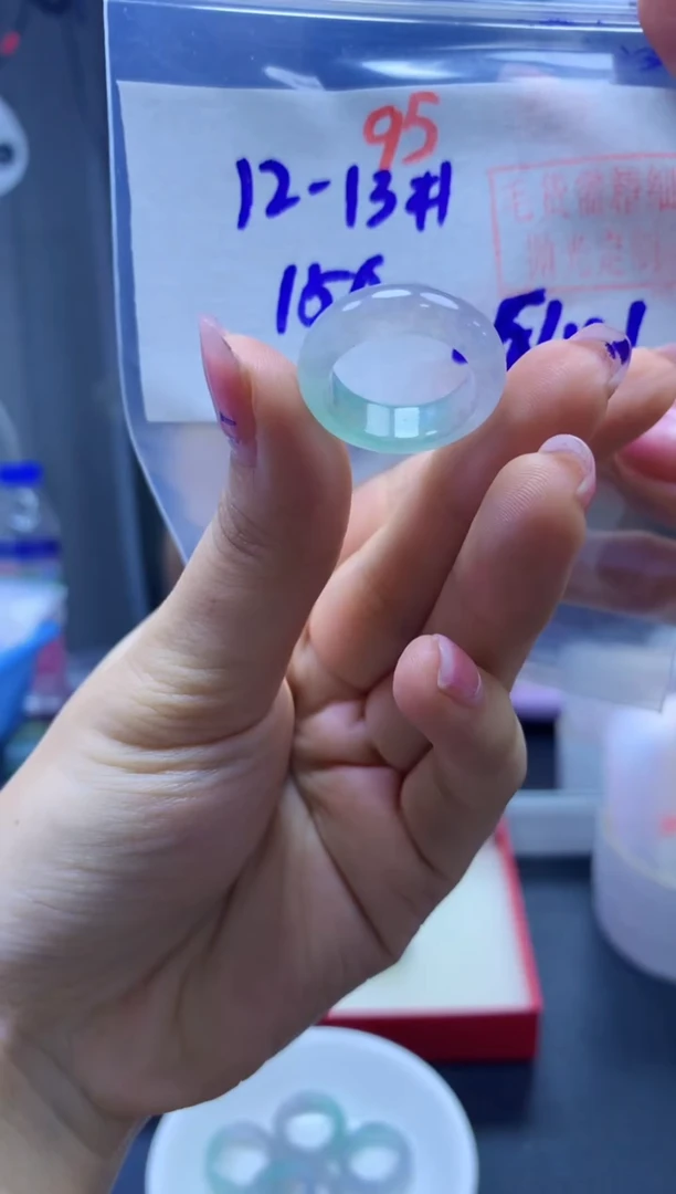 未镶嵌定制翡翠平****者戒圈#150元-毛货需精细抛光