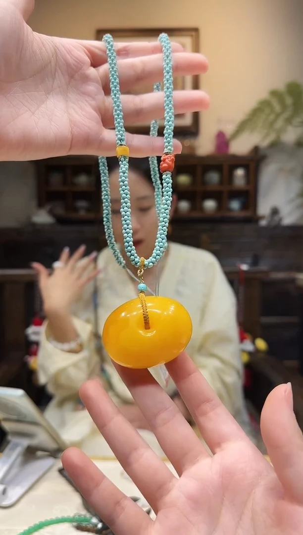 蜜蜡颈饰未镶嵌项链