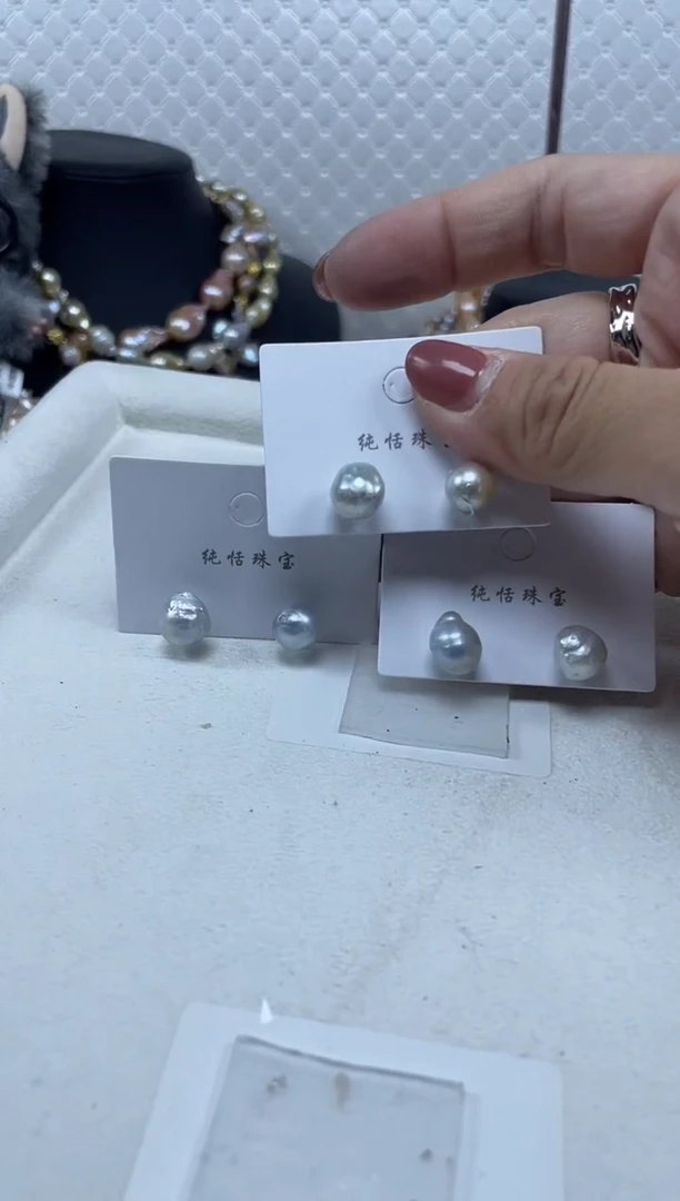 未镶嵌海水珍珠耳饰【纯恬珍珠】（多样性发货发一）