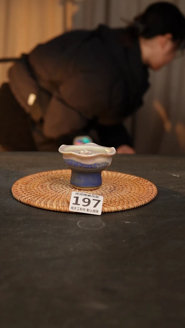 【闪购商品】瓷片197泥泥手工花盆口5高5