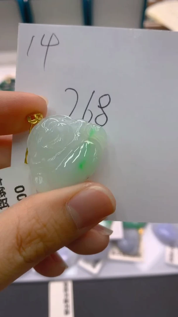 【闪购商品】翡翠颈饰18K金镶嵌1111111111