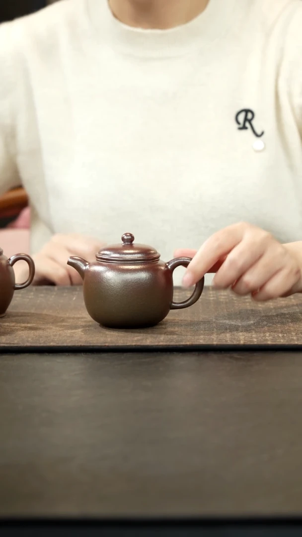茶壶紫砂柴烧老紫泥匏尊150cc
