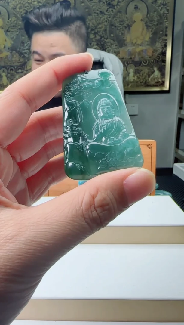 【闪购商品】翡翠颈饰未镶嵌多样性发货一件发货山水观音