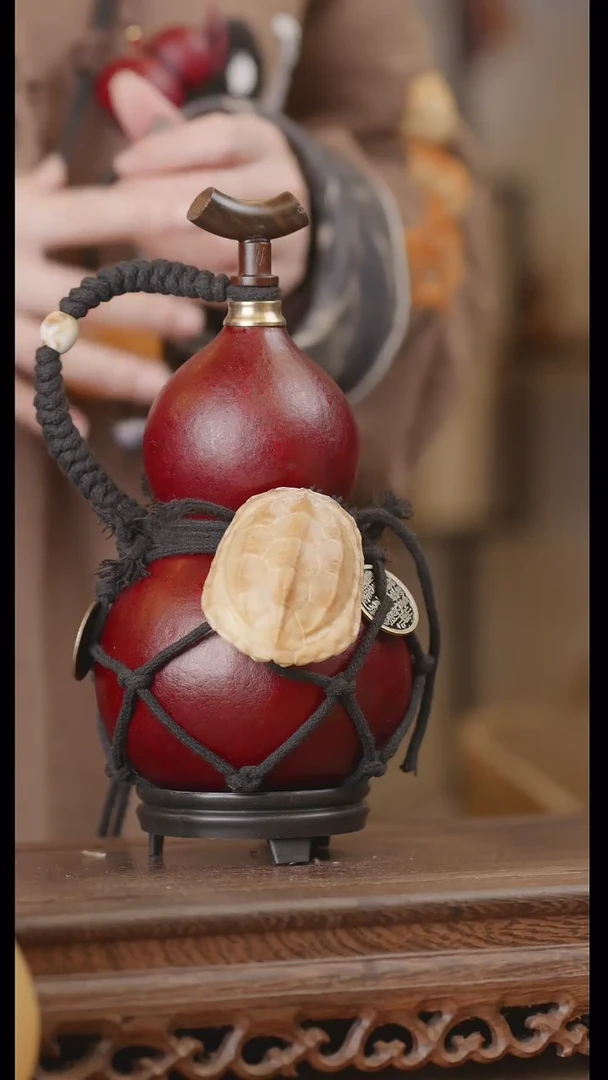 【闪购商品】133号精品天然大漆工艺防渗内胆酒葫芦~