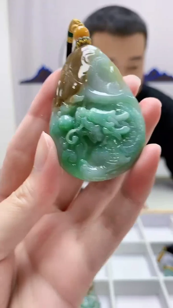 定制翡翠未镶嵌4898zm-毛货挂件62