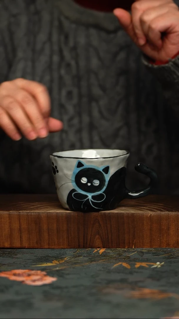 瓷片釉下彩手工手绘同款陶器