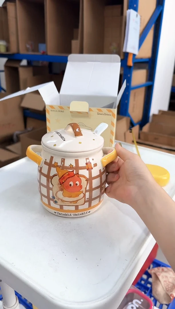 瓷片吐司星星人猪油罐780ml