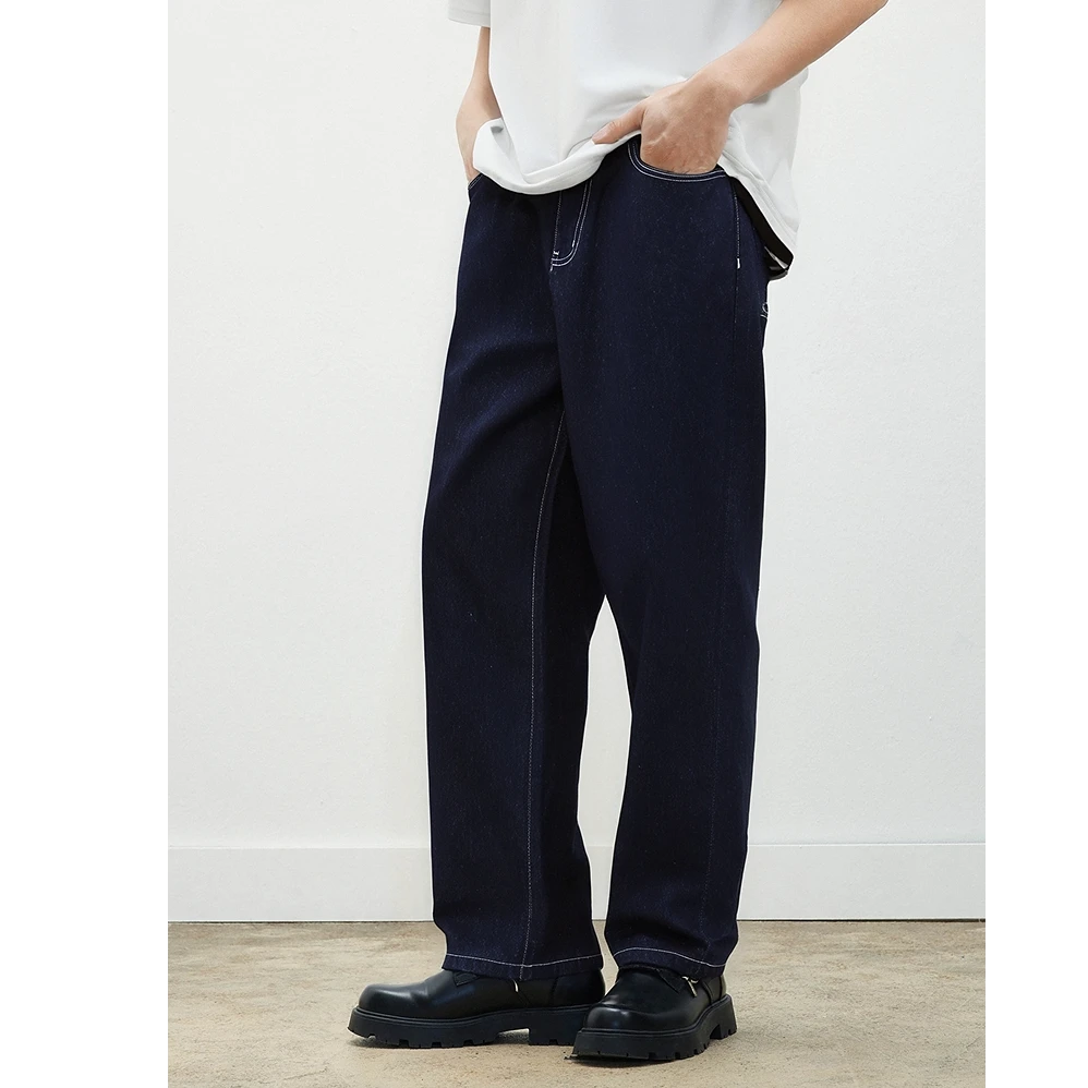 GXG男装多色复古牛仔裤男长裤宽松直筒25年#G25D052112