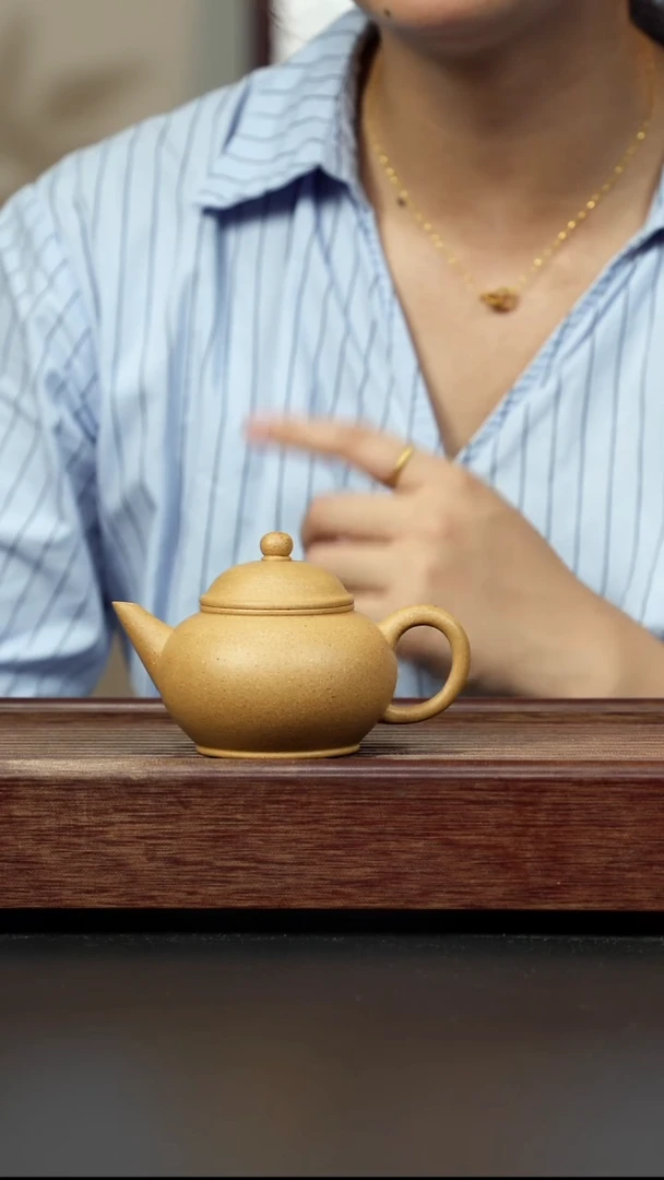 紫砂茶壶手磨黄金段水平