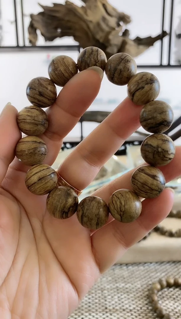 【闪购商品】沉香手串达拉干虎斑陈年老香16MM手串
