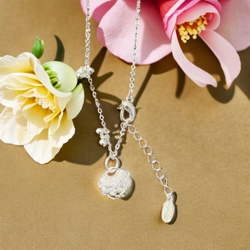 坠链均足银 FUYU足银制品  01  福牌秤砣时尚潮流足银项链