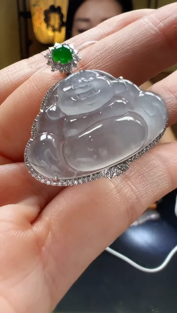 翡翠18K金镶嵌颈饰DFZ0602-114