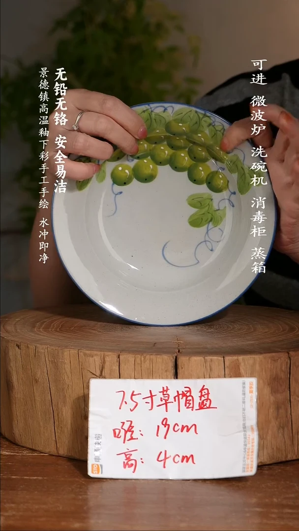 碗陶瓷景德镇高温瓷釉下彩手绘陶瓷