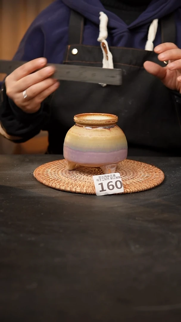 【闪购商品】瓷片160泥泥手工花盆口6高9