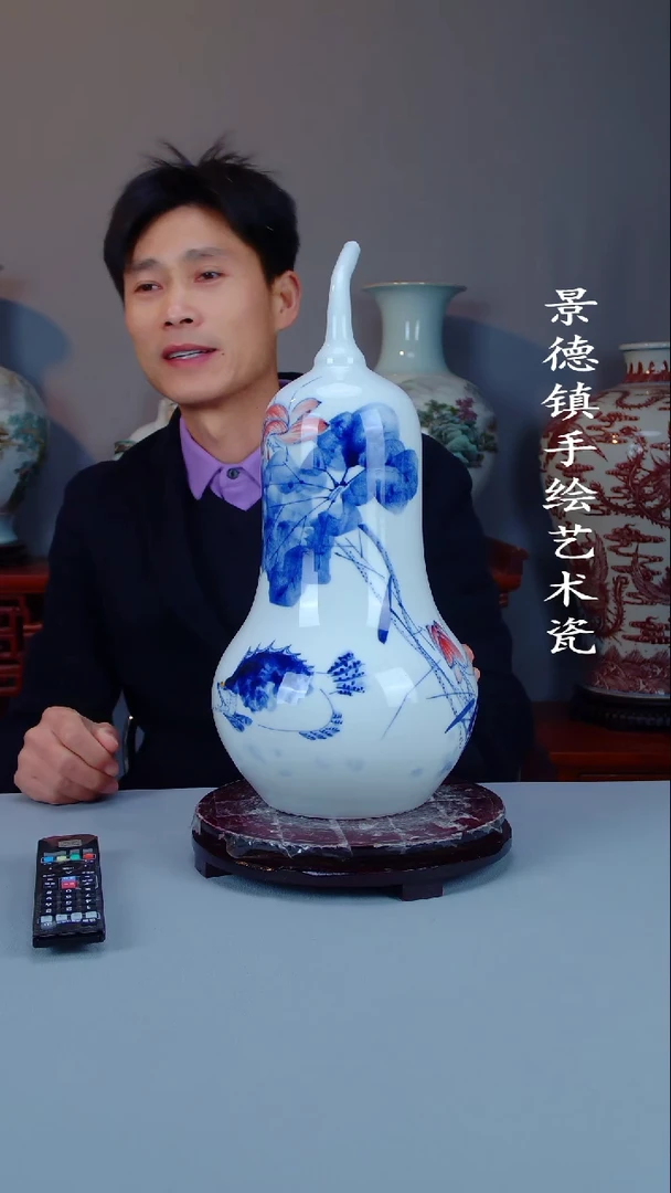 摆件陶景德镇手工手绘陶瓷摆件7