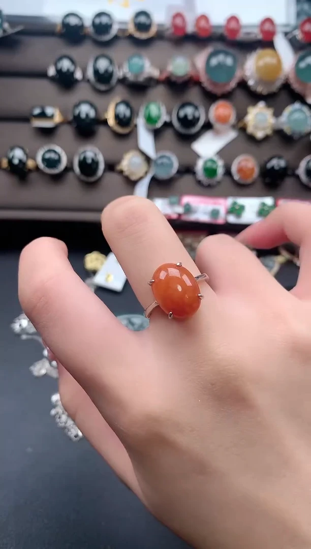 【闪购商品】翡翠戒指银S925镶嵌521124