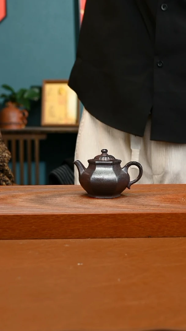 茶壶紫砂柴烧方器精工六方043