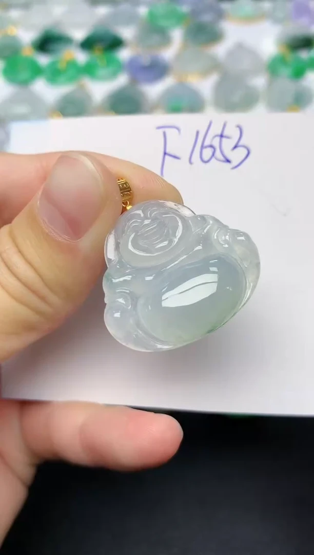 颈饰18K金镶嵌翡翠天然缅甸A货翡翠百元以上9元证书费自理