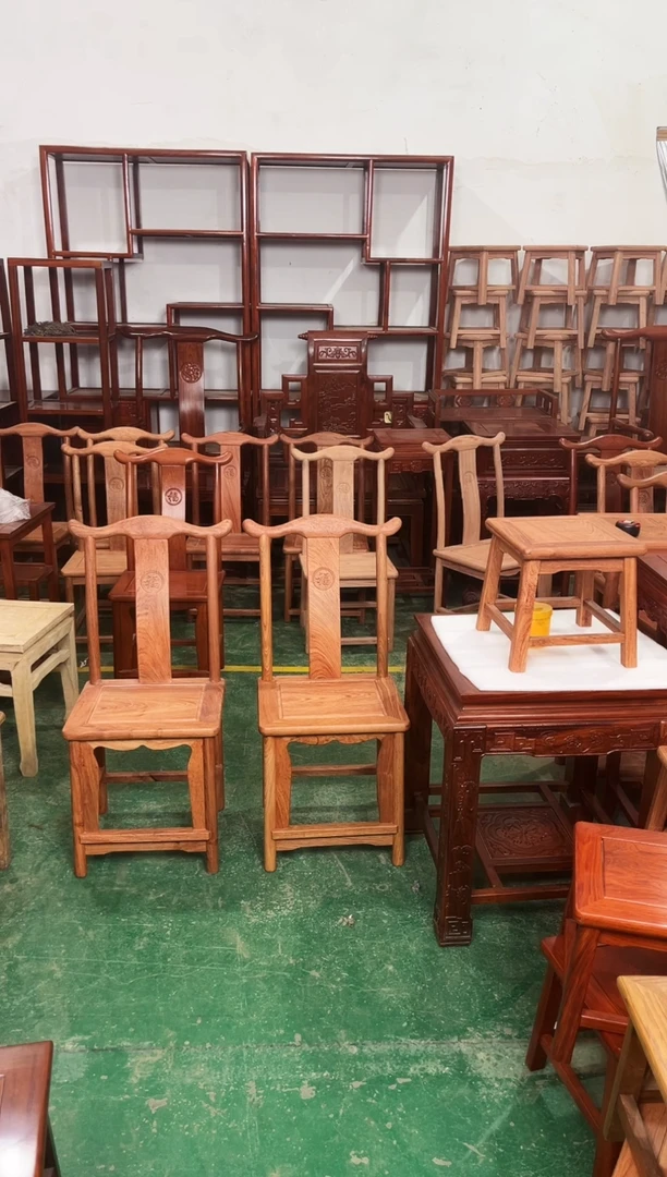 花梨木类架子打蜡小官帽40