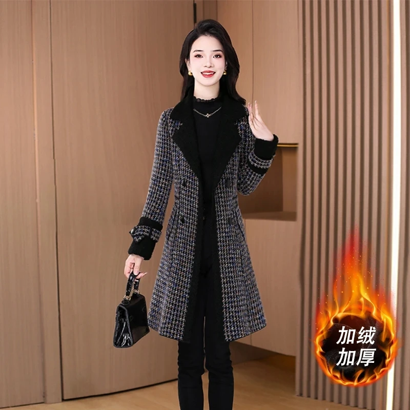 拉夏贝尔高贵大衣女秋冬爆款2025新款休闲加厚保暖衣服网红款外套