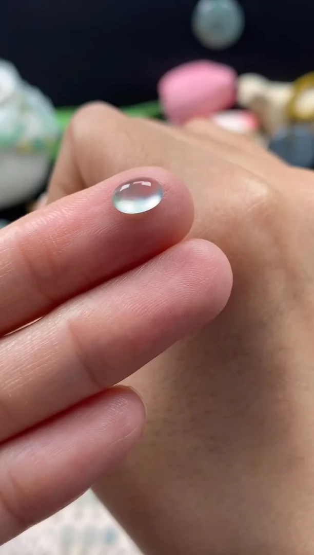 【闪购商品】翡翠颈饰未镶嵌翡翠冰飘花蛋面