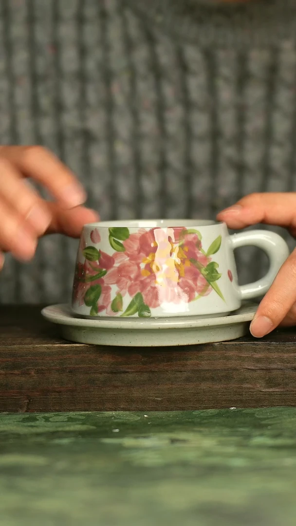 青诗集手工手绘瓷器