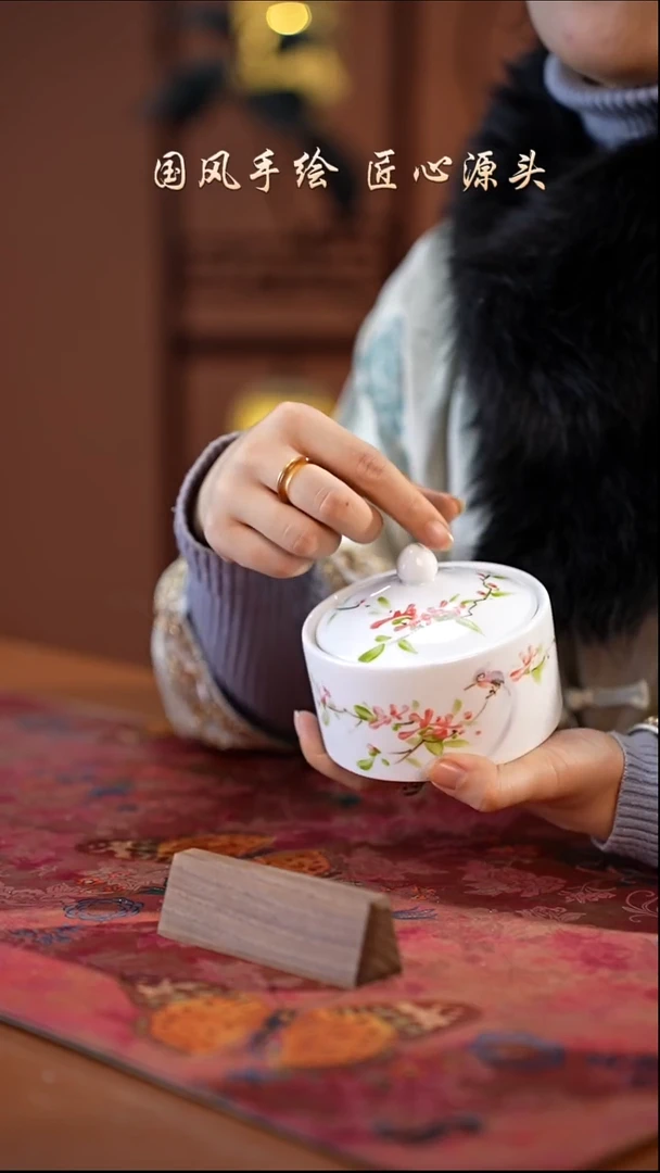 陶瓷景德镇高温釉中彩餐具（无毒无铅无镉）蒙古包