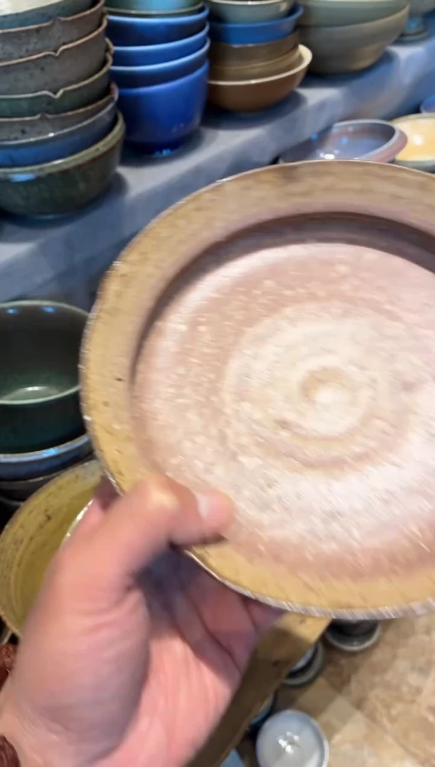 瓷片?****?441 微瑕粗陶藕粉深盘1个