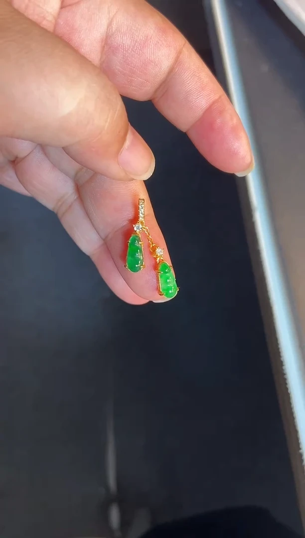吊坠(不含链)银S925镶嵌翡翠1