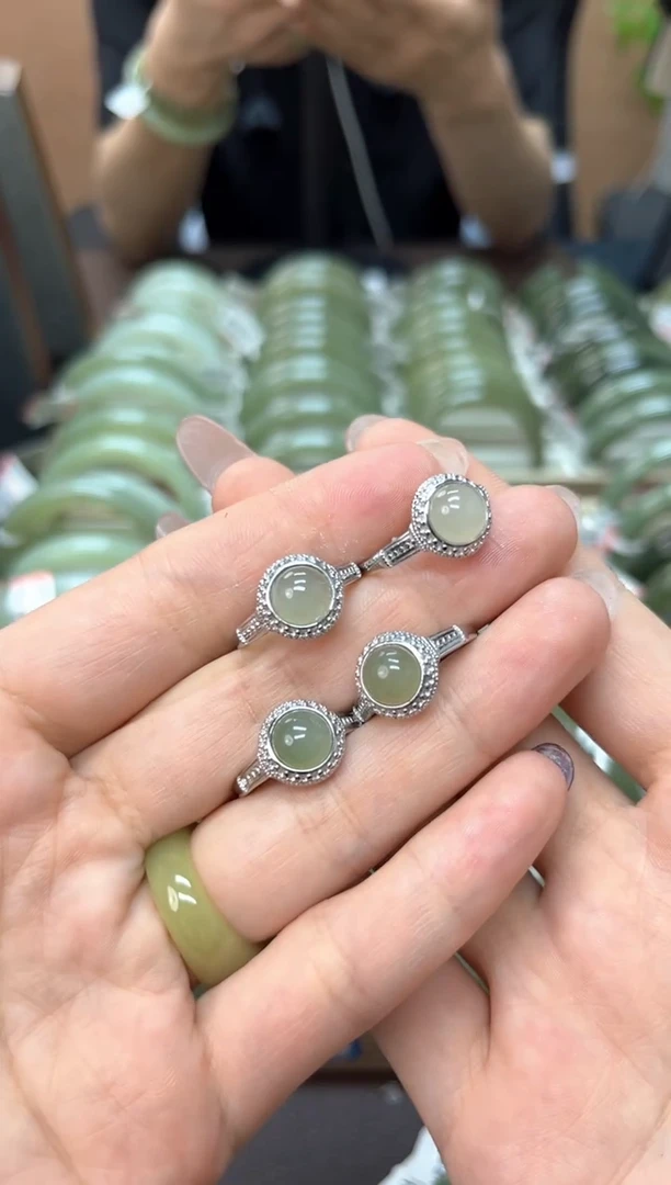 和田玉戒指未镶嵌和田玉高冰戒指 多样拍一发一