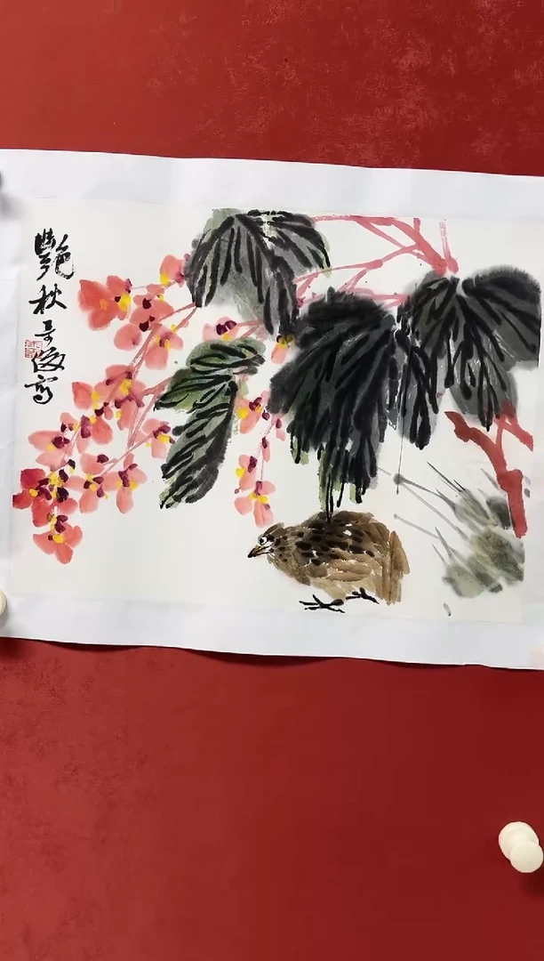 国画L QJ  花鸟1.5平尺
