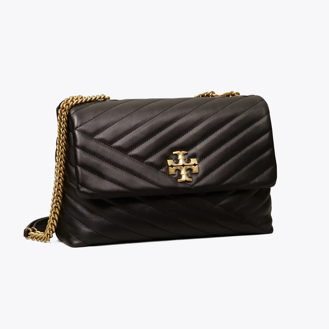 TORY BURCH/汤丽柏琦预售 黑色大号kira菱格单肩包90446-001