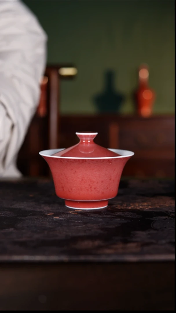 杯子白泥景德镇豇豆红陶瓷