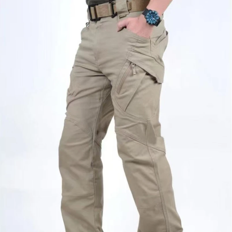 男士春秋户外战术多袋直筒耐磨工装长裤