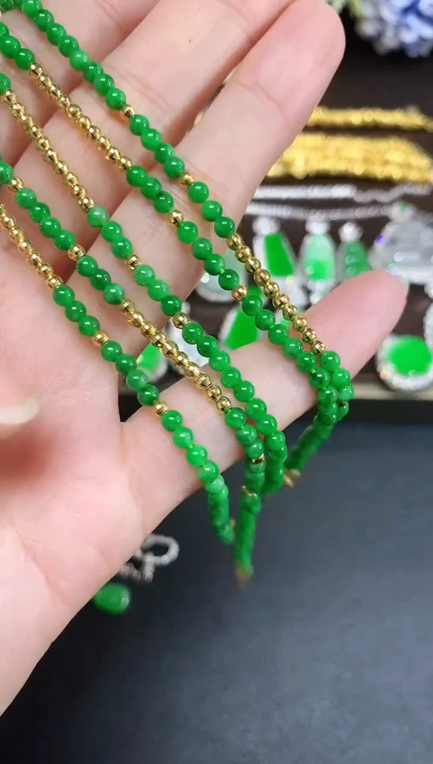 18K金镶嵌手链翡翠25|3980多样性发其一