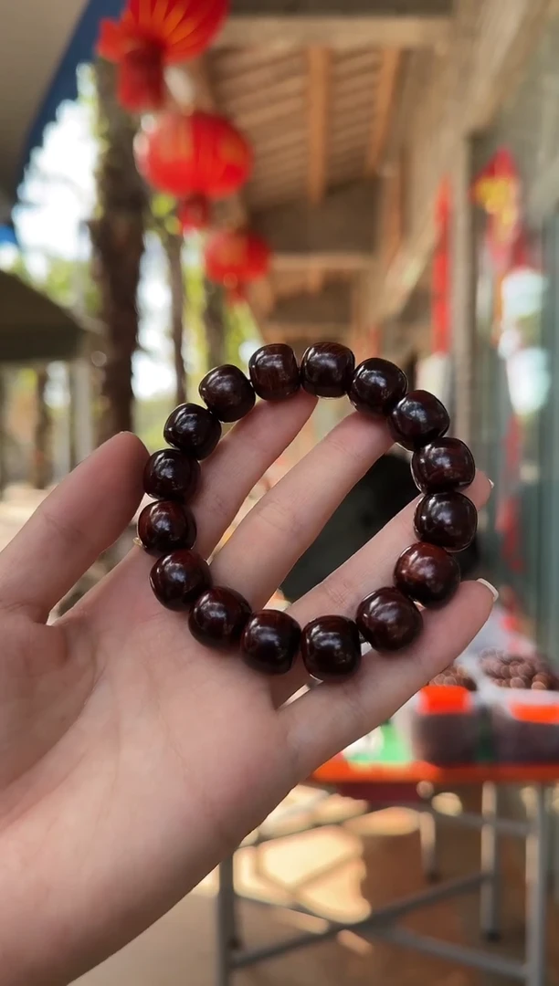 手串/手链黄花梨/降香黄檀海南黄花梨1314紫油梨老型珠土埋老料