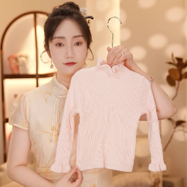 【Y.g7697】25秋款女童时尚长袖百搭上衣女宝气质打底衫