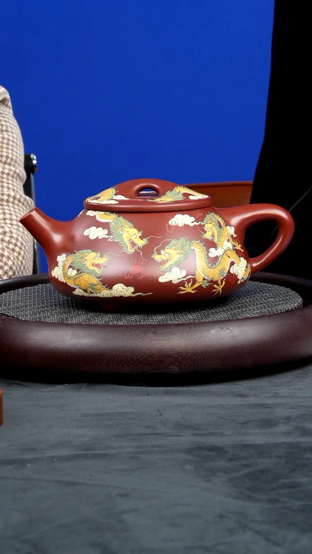 茶壶紫砂73 赵丽娟 石瓢 松亭红泥 1750毫升